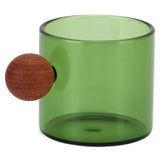Glass Coffee Cup Clear Heatproof Glass Coffee Mug with Wooden Ball Handle for Office Bar PartyGreen In Australia - Darrahopens