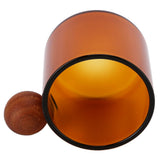 Glass Coffee Cup Clear Heatproof Glass Coffee Mug with Wooden Ball Handle for Office Bar PartyBrown