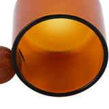 Glass Coffee Cup Clear Heatproof Glass Coffee Mug with Wooden Ball Handle for Office Bar PartyBrown