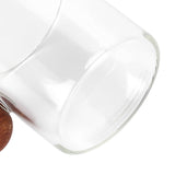 Glass Coffee Cup Clear Heatproof Glass Coffee Mug with Wooden Ball Handle for Office Bar PartyTransparent