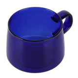Transparent Coffee Cup 250ML Borosilicate Cup Glass Tea Water Milk Mug with HandleBlue In Australia - Darrahopens