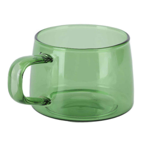 Transparent Coffee Cup 250ML Borosilicate Cup Glass Tea Water Milk Mug with HandleGreen In Australia - Darrahopens