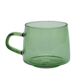 350ml Glass Coffee Cup Crystal Coffee Mug with Handle High Temperature Resistance for Home and CafeGreen In Australia - Darrahopens