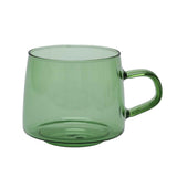 350ml Glass Coffee Cup Crystal Coffee Mug with Handle High Temperature Resistance for Home and CafeGreen In Australia - Darrahopens