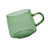 350ml Glass Coffee Cup Crystal Coffee Mug with Handle High Temperature Resistance for Home and CafeGreen In Australia - Darrahopens
