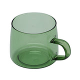 350ml Glass Coffee Cup Crystal Coffee Mug with Handle High Temperature Resistance for Home and CafeGreen