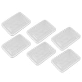 10PCS Disposable Lunch Box Microwavable Disposable Transparent Rectangular Food Container with Lid 500ML
