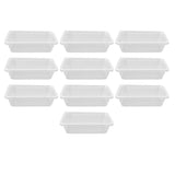 10PCS Disposable Lunch Box Microwavable Disposable Transparent Rectangular Food Container with Lid 650ML In Australia - Darrahopens