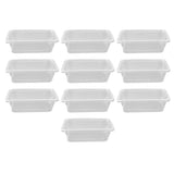 10PCS Disposable Lunch Box Microwavable Disposable Transparent Rectangular Food Container with Lid 750ML In Australia - Darrahopens