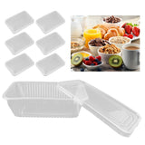 10PCS Disposable Lunch Box Microwavable Disposable Transparent Rectangular Food Container with Lid 750ML In Australia - Darrahopens