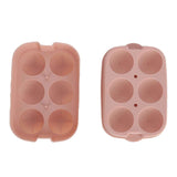 Silicone DIY Ice Cubes Mold Ice Ball Maker Mould Tray for Home Bar Party Cocktail UseLight Pink 6Hole 45mm