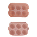 Silicone DIY Ice Cubes Mold Ice Ball Maker Mould Tray for Home Bar Party Cocktail UseLight Pink 6Hole 45mm