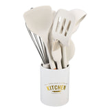 12Pcs Silicone Cooking Utensil Set White Nordic Minimalist Style NonStick Kitchenware Kit for Kitchen Gadgets In Australia - Darrahopens