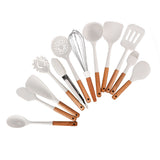 12Pcs Silicone Cooking Utensil Set White Nordic Minimalist Style NonStick Kitchenware Kit for Kitchen Gadgets In Australia - Darrahopens