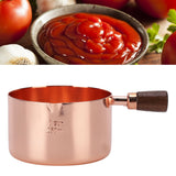 Sauce Pan Wooden Handle Rose Gold Stainless Steel Sauce Pot for Cooking Kitchen Ware1cup