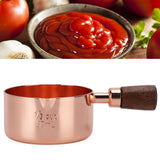 Sauce Pan Wooden Handle Rose Gold Stainless Steel Sauce Pot for Cooking Kitchen Ware1/3cup