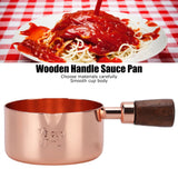 Sauce Pan Wooden Handle Rose Gold Stainless Steel Sauce Pot for Cooking Kitchen Ware1/3cup