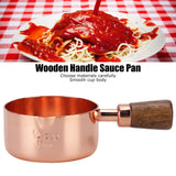 Sauce Pan Wooden Handle Rose Gold Stainless Steel Sauce Pot for Cooking Kitchen Ware1/4cup