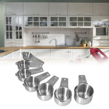 7Pcs/Set Stainless Steel Measuring Cup Measuring Spoon with Scale Baking Tool for Home Kitchen