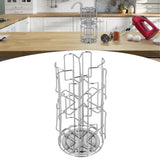Household Coffee Capsule Holder Rotatable Storage Rack Shelf for 64Pcs Capsule Kitchen