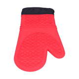 Silicone Oven Mitts with Cotton Heat Insulated Anti Scalding Baking Gloves for Home KitchenRed In Australia - Darrahopens