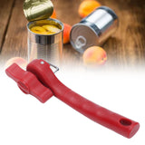 Manual Can Opener Stainless Steel Single Handle Side Open Safety Can Opener for Home CampingRed