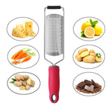 Stainless Steel Cheese Grater Multifucntional Lemon Chocolate Zester with Non Slip HandleFine Teeth