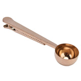 Stainless Steel Coffee Clip Spoon Multifunctional Milk Powder Measuring Spoon for HomeRose Gold