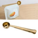 Stainless Steel Coffee Clip Spoon Multifunctional Milk Powder Measuring Spoon for HomeGolden