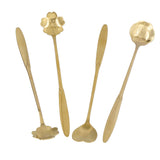 4PCS Mixing Spoon Flower Heart Shaped Coffee Spoon Stainless Steel Desert Scoop Ice Tea SpoonGold In Australia - Darrahopens
