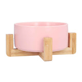 Fruit Salad Dessert Bowl Ceramic Bowl with Frame Big and Round Easy to Clean and Safe for FamilyPink In Australia - Darrahopens