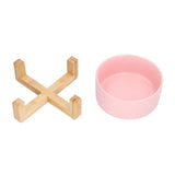 Fruit Salad Dessert Bowl Ceramic Bowl with Frame Big and Round Easy to Clean and Safe for FamilyPink