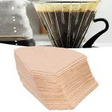 100Pcs/Bag Fan Shaped Coffee Filter Paper Wood Pulp Filter Paper Coffee Making Accessory
