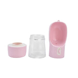 2 in 1 Pet Water Bottle Portable Anti Leakage Dog Food Bottler for Outdoor TravelingPink