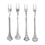 4pcs 2 Prong Fruit Fork Stainless Steel Mini Salad Fruit Dessert Tasting Forks for Home Kitchen PartySilver In Australia - Darrahopens