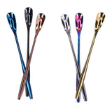 6PCS Coffee Spoon Stainless Steel Mixing Spoon Thickened Long Handle Ice Tea Desert Scoop In Australia - Darrahopens