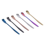 6PCS Coffee Spoon Stainless Steel Mixing Spoon Thickened Long Handle Ice Tea Desert Scoop In Australia - Darrahopens