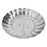 Stainless Steel Steamer Basket 28cm Diameter Retractable Foldable Steaming Rack for Home In Australia - Darrahopens