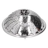 Stainless Steel Steamer Basket 28cm Diameter Retractable Foldable Steaming Rack for Home