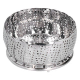 Stainless Steel Steamer Basket 28cm Diameter Retractable Foldable Steaming Rack for Home