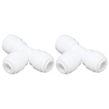 2PCS Tee Quick Connecter Water Tube Fitting 100PSI Push in Fitting Push in Joint for Garden