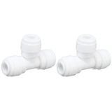 2PCS Tee Quick Connecter Water Tube Fitting 100PSI Push in Fitting Push in Joint for Garden