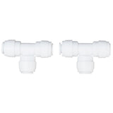 2PCS Tee Quick Connecter Water Tube Fitting 100PSI Push in Fitting Push in Joint for Garden