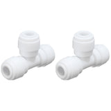 2PCS Tee Quick Connecter Water Tube Fitting 100PSI Push in Fitting Push in Joint for Garden