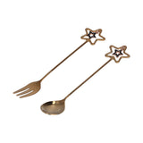 Innovative Pendant Spoon Multipurpose Stirring Dessert Fork for Wedding Kitchen HotelStar Shaped