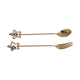 Innovative Pendant Spoon Multipurpose Stirring Dessert Fork for Wedding Kitchen HotelStar Shaped