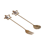 Innovative Pendant Spoon Multipurpose Stirring Dessert Fork for Wedding Kitchen HotelStar Shaped