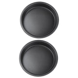 2Pcs Non Stick Pizza Pan Deep Thickened Carbon Steel Baking Pan for Kitchen Bakery6in