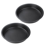 2Pcs Non Stick Pizza Pan Deep Thickened Carbon Steel Baking Pan for Kitchen Bakery9in