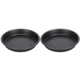 2Pcs Non Stick Pizza Pan Deep Thickened Carbon Steel Baking Pan for Kitchen Bakery9in
